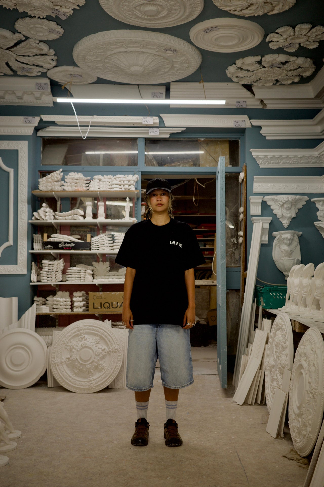 Lady on the Rock Tee front with small chest print
