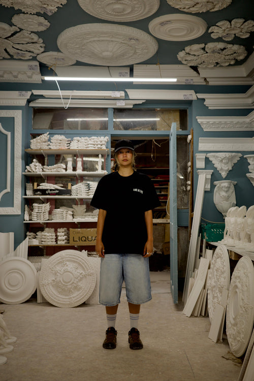 Lady on the Rock Tee front with small chest print